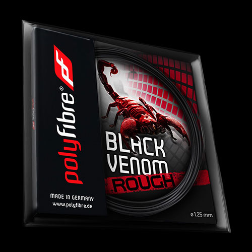 Tenisový výplet Polyfibre Black Venom Rough - 1,25mm, set 12m